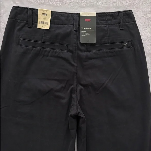 LEVI'S Premium XLBlack Chino Wide Leg Mid Rise Pants--NWT--26x31 - Picture 10 of 16